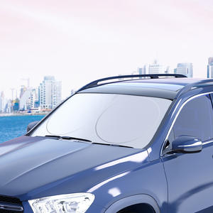 Parasol para Coche, Doble Anillo Plateado, Plegable, Aislamiento Térmico, Protección Solar, Universal - Product Image 2