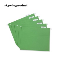 Skywingproduct Nouveau Classeur suspendu en papier de qualité supérieure, écologique, recyclé, format légal, couleur verte, forme en U/plat pour
