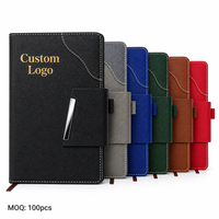 Carnet d'affaires en cuir PU avec logo personnalisé, patchwork ondulé, fermoir métallique incliné, reliure cousue, journal, cadeau d'entreprise, agenda