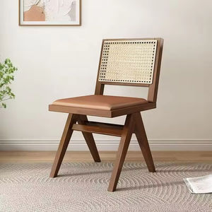 JP haut <span class=keywords><strong>de</strong></span> gamme en caoutchouc bois jambes rotin siège chaise <span class=keywords><strong>de</strong></span> loisirs Vintage bois Accent café canne rotin chaise <span class=keywords><strong>de</strong></span> salle à manger - Product Image 6