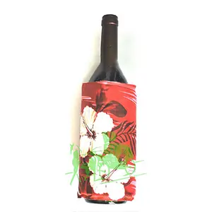 Compartimiento para botella de Gel de hielo, bolsa enfriadora de vino con patrón de flores, Vintage