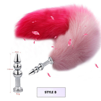 Queue de renard en fausse fourrure, silicone et métal, plug anal, jouet sexuel pour femme, pour jeux coquins