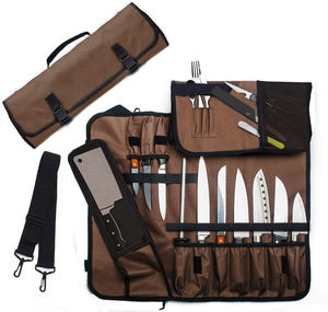 Sac à couteaux de chef, sac de transport pour couteaux en toile cirée, sac à couteaux résistant et imperméable, étui à couteaux enroulable - Product Image 1