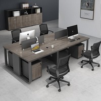 Ensemble de bureau et chaise de direction moderne pour usage commercial avec poste de travail modulaire à cloisons
