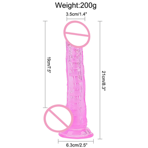 Dildo de 8 pouces, pénis masculin réaliste stimulant le point G vaginal et <span class=keywords><strong>l</strong></span>'<span class=keywords><strong>anus</strong></span>, matériau sûr, ventouse puissante, jouet sexuel pour adultes - Product Image 3