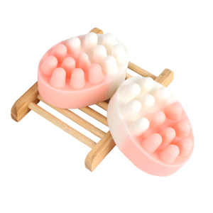 Barra de jabón de masaje exfoliante profunda con protuberancias naturales para pulir el cuerpo y la cara Elimina las células muertas de la piel y destapa los poros - Product Image 2
