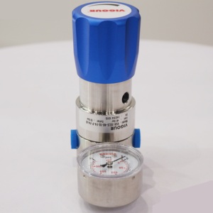 Régulateur de pression en laiton chromé 1/4 NPT femelle à corps flexible avec manomètre pour gaz naturel et argon - Product Image 2