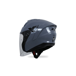 Casque demi-face JPX Nova X V2 présente une finition élégante et polyvalente en gris gorille brillant, un style inégalé pour chaque balade. - Product Image 1