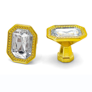 Fabrika mobilya donanım tek delik mavi mor mutfak 30MM kristal çekmece dolap dolap halka kolları kolu - Product Image 4