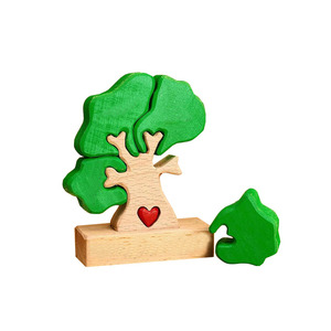 Gỗ táo cây gia đình câu đố đồ chơi vườn ươm trang trí cây gỗ gia đình Câu Đố 12 trong 1 Bộ quà tặng ngày của mẹ - Product Image 3