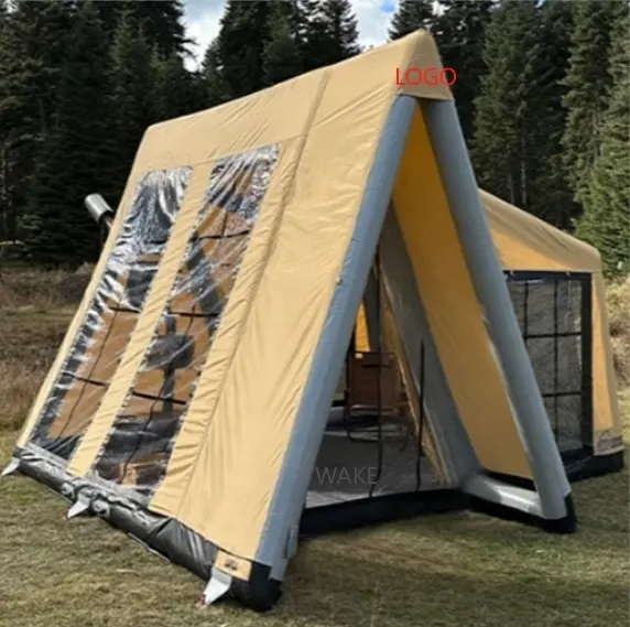 家族の屋外キャンプテントポータブル防水ブローアップテントインフレータブルハウステント