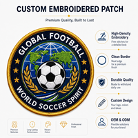 Écussons brodés personnalisés, badges d'équipes de football, insignes de clubs de football en gros, OEM, pour les tournois sportifs, vestes, vêtements, sacs