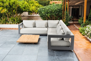 طقم أريكة حديقة ، حمام سباحة من الألومنيوم مقاوم للماء للفناء - Product Image 2