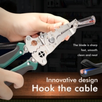 Nouveau design 2026 : Couteau à crochet multifonctionnel, dénudeur de fils pliable, pince multifonction, coupe-ongles et coupe-fils pour électricien