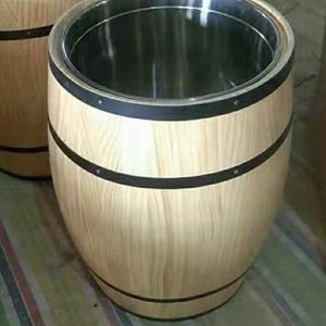 Wholesale <strong>Wood</strong> <strong>Barrel</strong> with Stainless Steel Liner Food Storage <strong>Barrel</strong> - Product Image 5