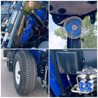 Tracteur agricole à roues 4x4 de 120 CV avec cabine climatisée, système hydraulique robuste, capacité de levage élevée et démarrage électrique