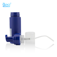 Flacon distributeur de savon liquide cosmétique en PET bleu mat de 150 ml pour shampoing et lotion corporelle moussante, disponible en plusieurs capacités