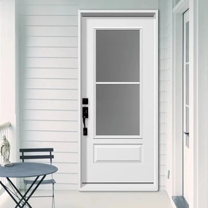 Porte d'<span class=keywords><strong>entrée</strong></span> principale de style américain en bois massif, étanche, à ouverture latérale, 8/9 panneaux, avec surface finie pour <span class=keywords><strong>maison</strong></span> - Product Image 3