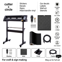 Traceur de découpe vinyle KH-720 720 mm avec moteur pas à pas et découpe de contour manuelle pour autocollants, décalcomanies et enseignes, compatible Signmaster