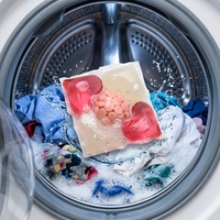 Capsules de lessive jetables écologiques 5-en-1, perles concentrées parfumées pour lavage automatique en machine