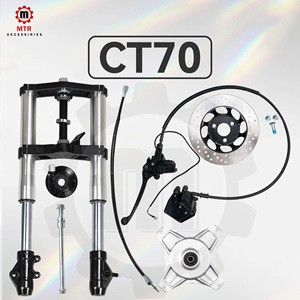 Kit d'amortisseurs <span class=keywords><strong>DAX</strong></span> CT70 ST70 couleur argent, inversés, non réglables, amortissement de rebond, longueur 600 mm, modification de performance - Product Image 5