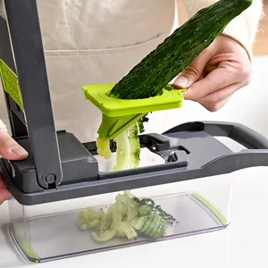 18 In 1 Multifunctional Handheld Press Vegetable Cutter Fruit Slicer Garlic Grinder Manual Onion Potato Cutter