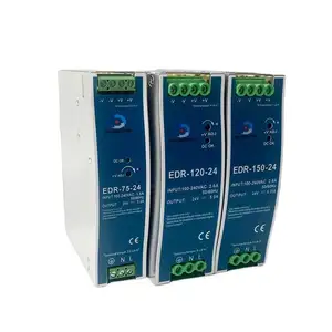 EDR-75 120 150 Series 12V 24V 48V DC 75W 120W 150W Single Output Industrial DIN RAIL Switch Power Supply