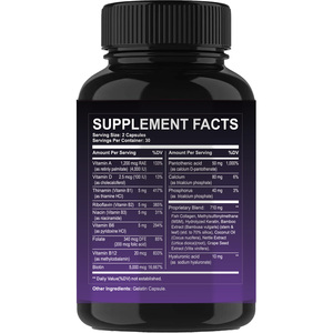 OEM/ODM pasokan pabrik Label pribadi kapsul Biotin untuk kulit Rambut & Kuku kelas atas dukungan <span class=keywords><strong>Vitamin</strong></span> Kesehatan - Product Image 4