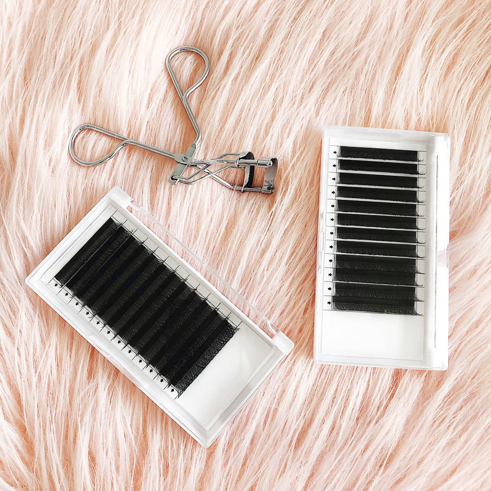 Korean Pbt Super Soft Lashes Fans Extension Yy Lash Flat Mate Eyelash Extension Book Wholesale Private Label With Big Trays