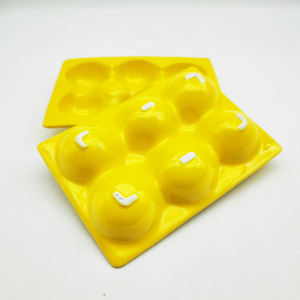 ถาดไข่เซรามิกแฮนด์เมดสไตล์นอร์ดิกที่ใส่ไข่แบบพกพาที่เก็บของในครัวสำหรับไข่สด<span class=keywords><strong>ตู้เย็น</strong></span>ดีไซน์ตะแกรงสีเหลือง - Product Image 2