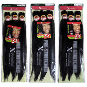 Extensiones de <span class=keywords><strong>Cabello</strong></span> Africano Dirty Braid 3X Pre-Estiradas de Fibra de Alta Temperatura, Juego de Tres Piezas, Venta al por Mayor de Fábrica - Product Image 3