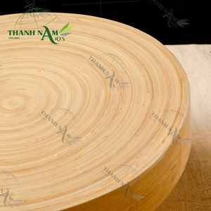 Plateau de présentation rond en bambou personnalisé par OEM plateau en bambou naturel écologique pour la décoration de table de restaurant et de cuisine - Product Image 5
