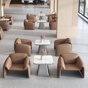 Conjunto de Sillas de Espera, Sofá Moderno Cuadrado con Mesa para Recepción de Oficina, Salón de Belleza, Muebles de Asientos Cómodos - Product Image 3