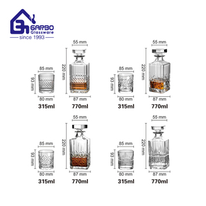 <span class=keywords><strong>Carafe</strong></span> à <span class=keywords><strong>whisky</strong></span> en verre cristallin de <span class=keywords><strong>luxe</strong></span> 700 ml 24,5 oz, <span class=keywords><strong>carafe</strong></span> à <span class=keywords><strong>whisky</strong></span> bourbon gravée avec bouchon en verre - Product Image 2