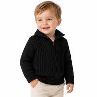 Pull-over en tricot pour enfants avec logo personnalisé, col rond, manches longues, couleur unie, décontracté, hiver, automne, acrylique, fabrication OEM et ODM