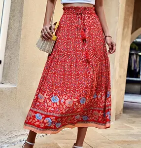 Cheap Indian Cotton Wrap Skirts African Print Skirts