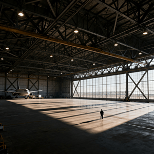 هنجر طائرات مسبق الصنع من الصلب الخفيف المجلفن |   مدى واسع |   استخدام المباني المكتبية والمستشفيات |   الشحن خلال 7 أيام - Product Image 1