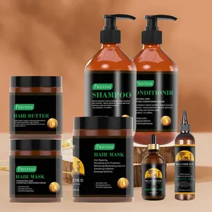 Anti-perdita di forfora prodotti per il trattamento dei capelli olio per la crescita del burro shampoo e balsamo set
