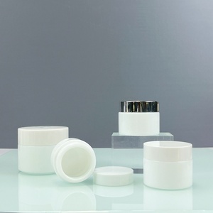 Opal Glass Bottles 50 Ml <b>Empty</b> Cosmetic Serum Pump Bottles 30 Ml Opaque White 100 Ml Glass Bottles and 50 Ml Cream <b>Jars</b> - Product Image 3