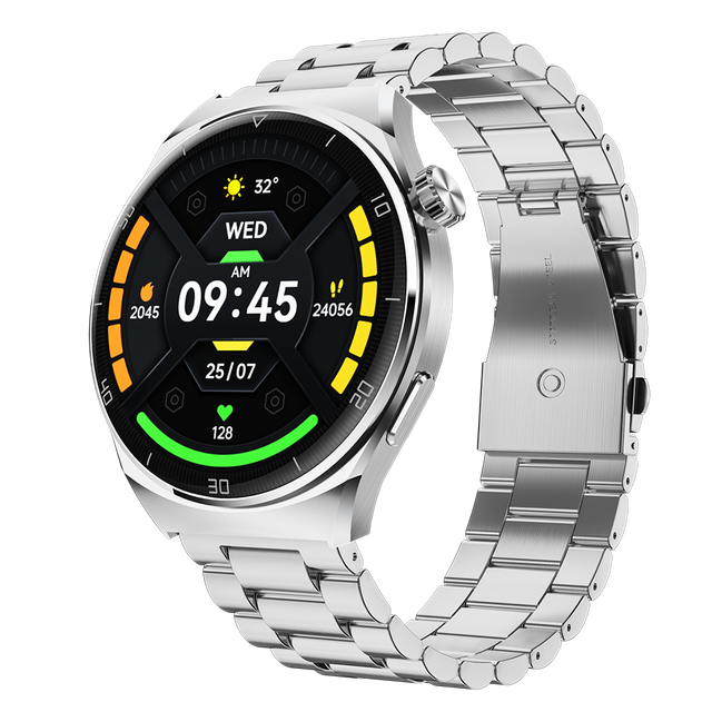 AMOLED Smart Watch Always-On Display Heart Rate Blood Pressure Message Notification 1.43inch Round Screen Watch