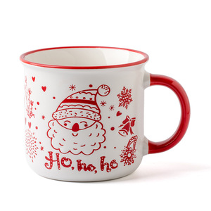 Taza navideña de cerámica con diseño creativo y lindo de dibujos animados, logotipo personalizable, para regalo navideño - Product Image 3