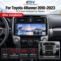 Pour Toyota Hilux/Runner Fortuner : Écran de navigation GPS grand format avec fonction Android Auto, garantie 1 an pour usage automobile