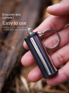 Encendedor de Acero Inoxidable Personalizado para Exteriores, Llavero, Encendido a Prueba de Agua de Diez Mil Usos, Fósforo Creativo, Encendedor de Fuego - Product Image 2