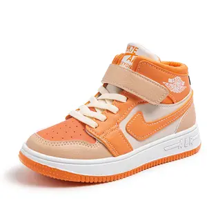 kind basketball laufschuhe Suppliers-New 2022 Kids Shoes Classic Sneakers Baby Boys Girls Running Basketball Flat High-top Children Shoe Fashion Sports Shoes 26-37 #