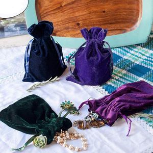 Velvet Soft Tarot Magic <b>Drawstring</b> Bags Jewelry Pouch Bags Tarot Card Size Dice Bags Custom Logo Luxurious Cloth 10 Years - Product Image 1