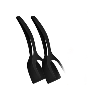 2 en 1 Grip and Flip Egg Flipper Espátula Pinzas Antiadherente Espátula para cocinar Agarre de alimentos Espátula de huevo para freír huevos - Product Image 1