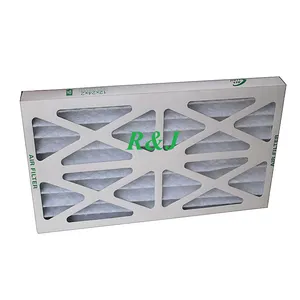 MERV 11 cardboard frame synthetic media pleated air filter for hvac system