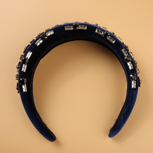 Gioiello barocco Bead Diamante Oro di Velluto Fascia Spugna Tre-dimensionale Tornante Fascia Nera - Product Image 2