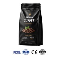 Sac à fond plat à 8 soudures latérales de 16(L)*26(L)+8(Profondeur)cm, 120 microns, capacité 1kg, pour grains et poudre de café, impression personnalisée