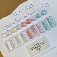 Nouvelle Arrivée Gel de Construction Dur Opale Designer 9 Couleurs Paillettes Réfléchissantes Écologique TPO SANS HEMA OEM Usage Professionnel Gel à Ongles